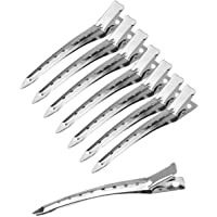 Los mejores  - 24 Piezas Pinzas Pelo Peluqueria- Metal DuckBill Pinza de Pelo Plateada con agujeros- Seccionamiento Clips de Pelo…